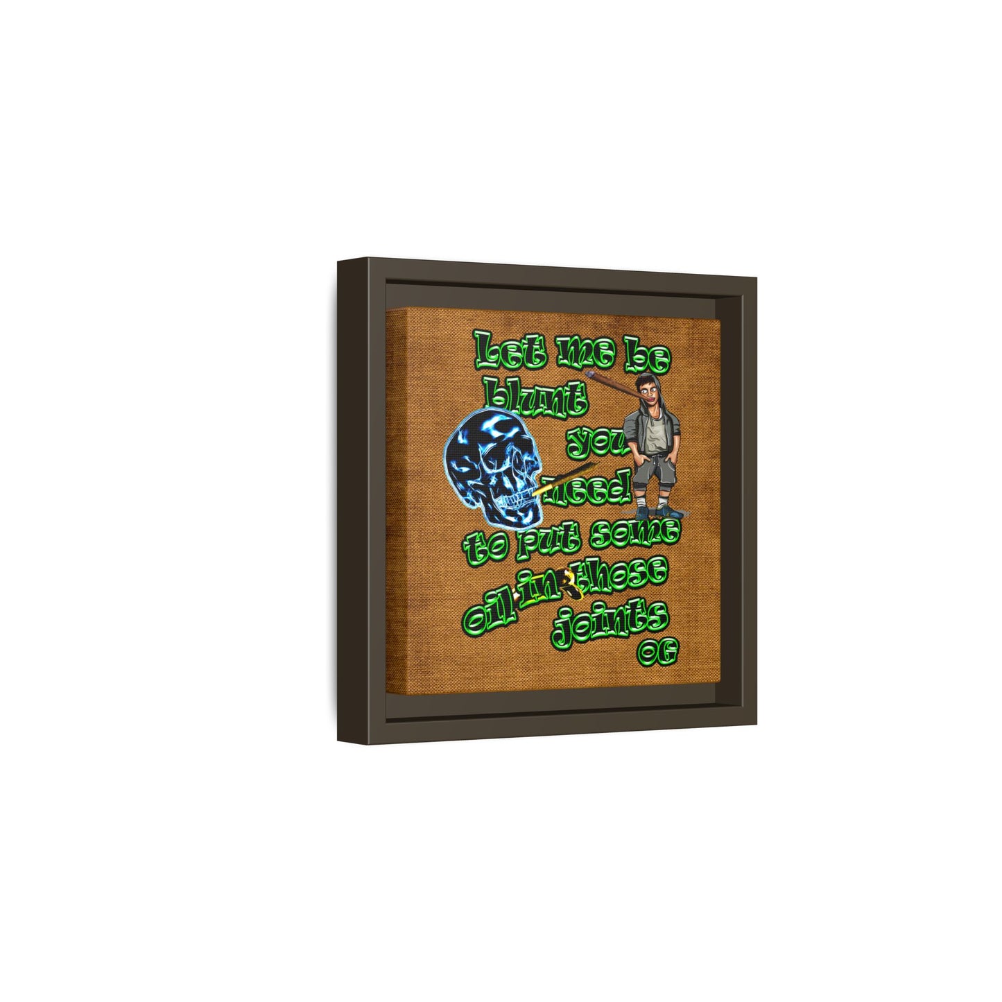 og - framed canvas art (brown papyrus)
