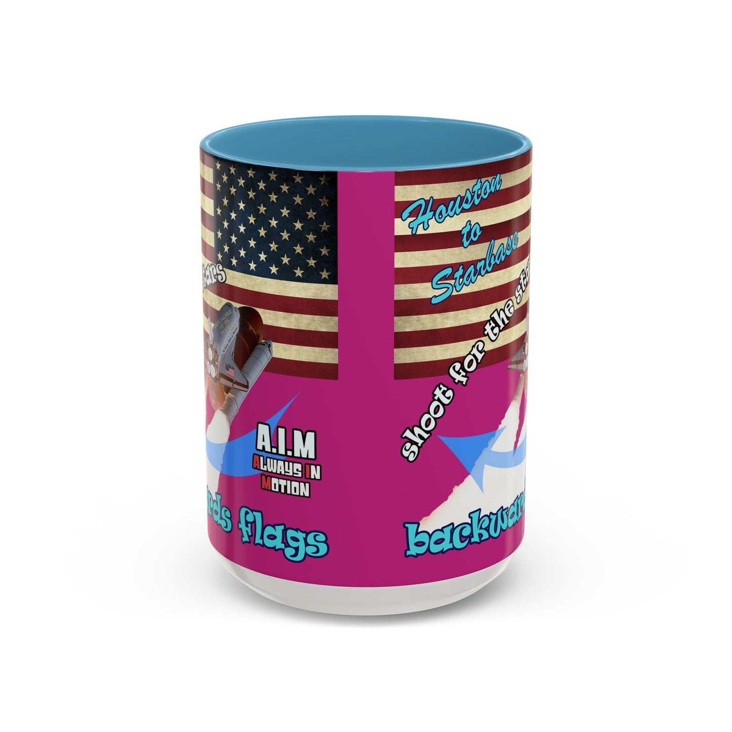 shoot for the stars - Accent Mug (pink)