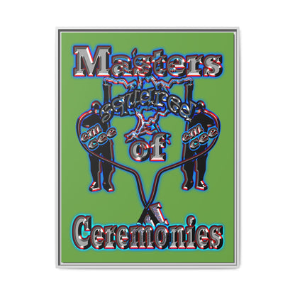 em cee squared - framed canvas art (green)