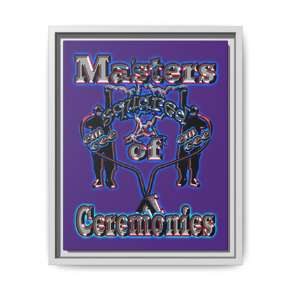em cee squared - framed canvas art (purple)
