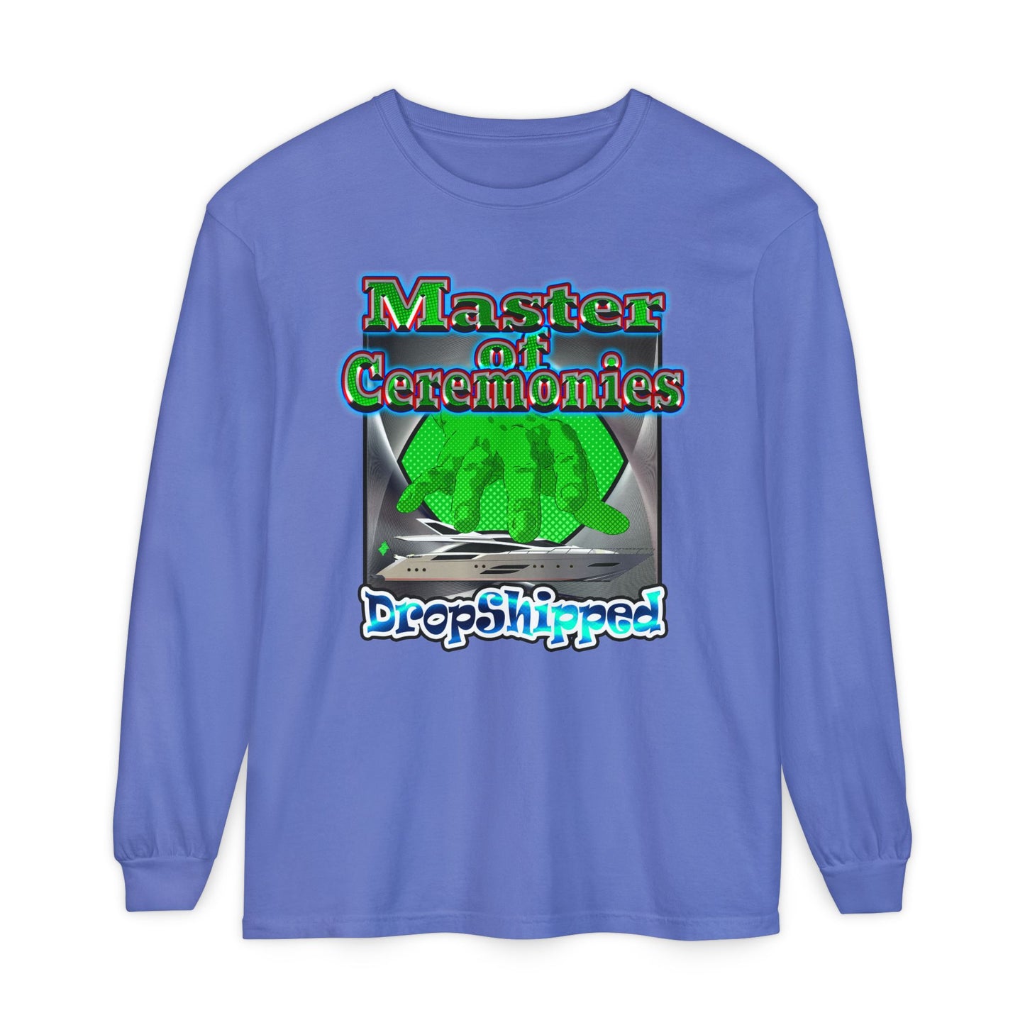 logo - Unisex Garment-dyed Long Sleeve T-Shirt
