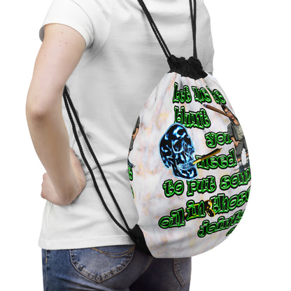 og - Drawstring Bag (white marble)