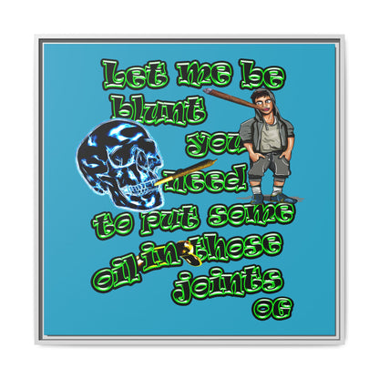 og - framed canvas art (turquoise)