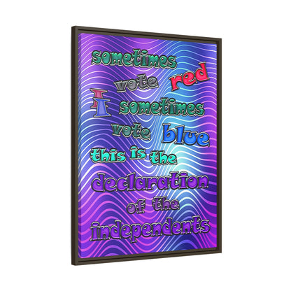 declaration of the independents - framed canvas art (purple wave)
