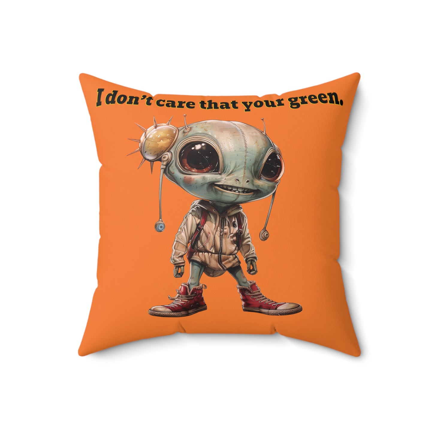 I don't care that your grey - Faux Suede Square Pillow - (crusta)