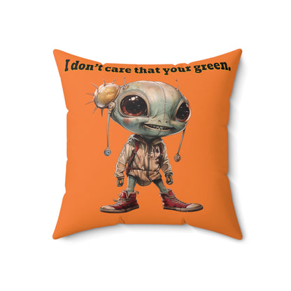 I don't care that your grey - Faux Suede Square Pillow - (crusta)