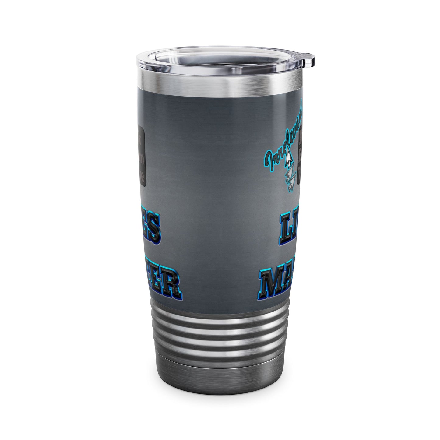 irrelevant - Ringneck Tumbler, 20oz (grey-light grey)