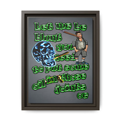 og - framed canvas art (grey-light grey)