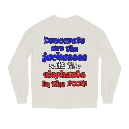 donkeys and elephants - Unisex Crew Neck Sweatshirt