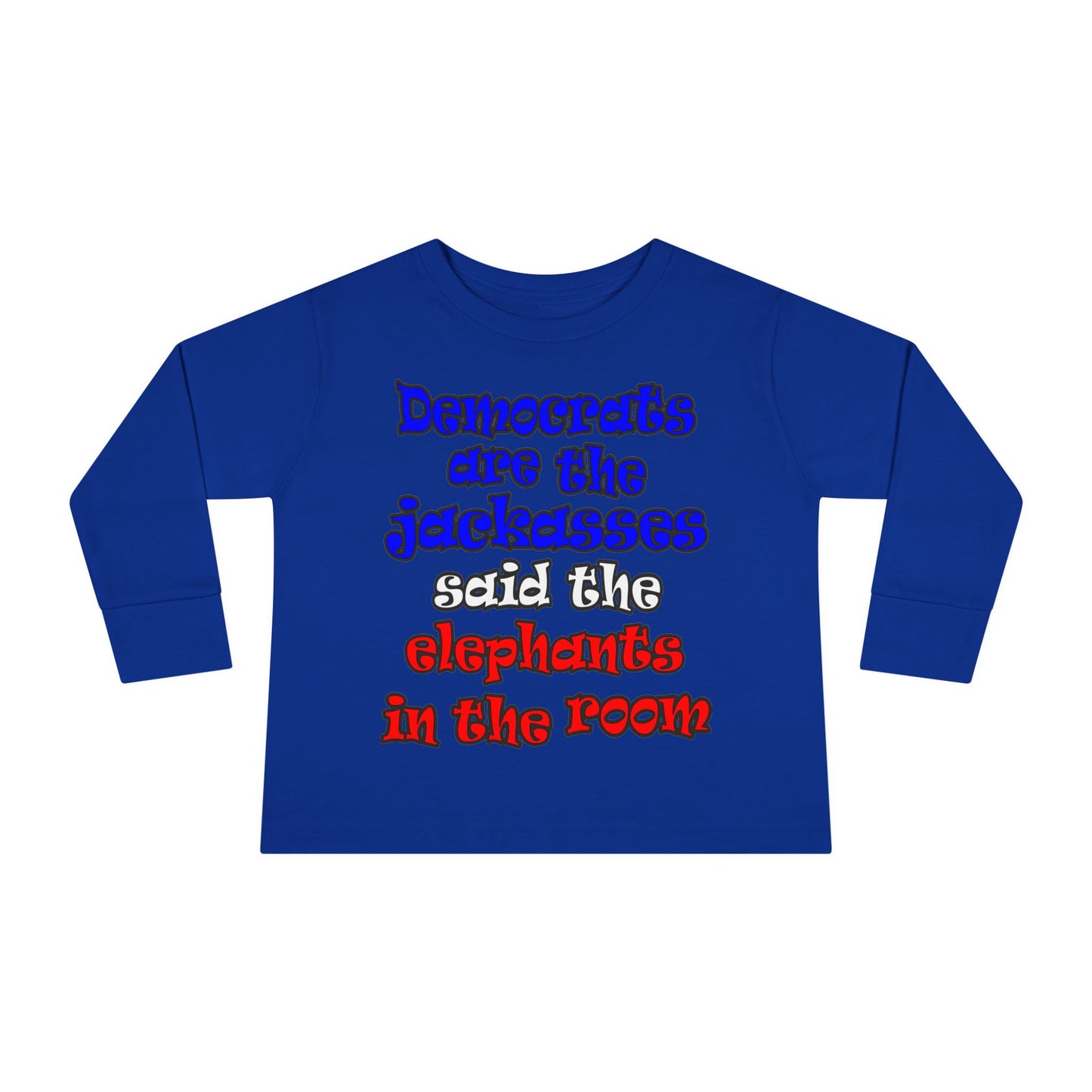 donkeys and elephants - Toddler Long Sleeve Tee