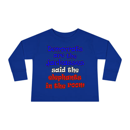 donkeys and elephants - Toddler Long Sleeve Tee