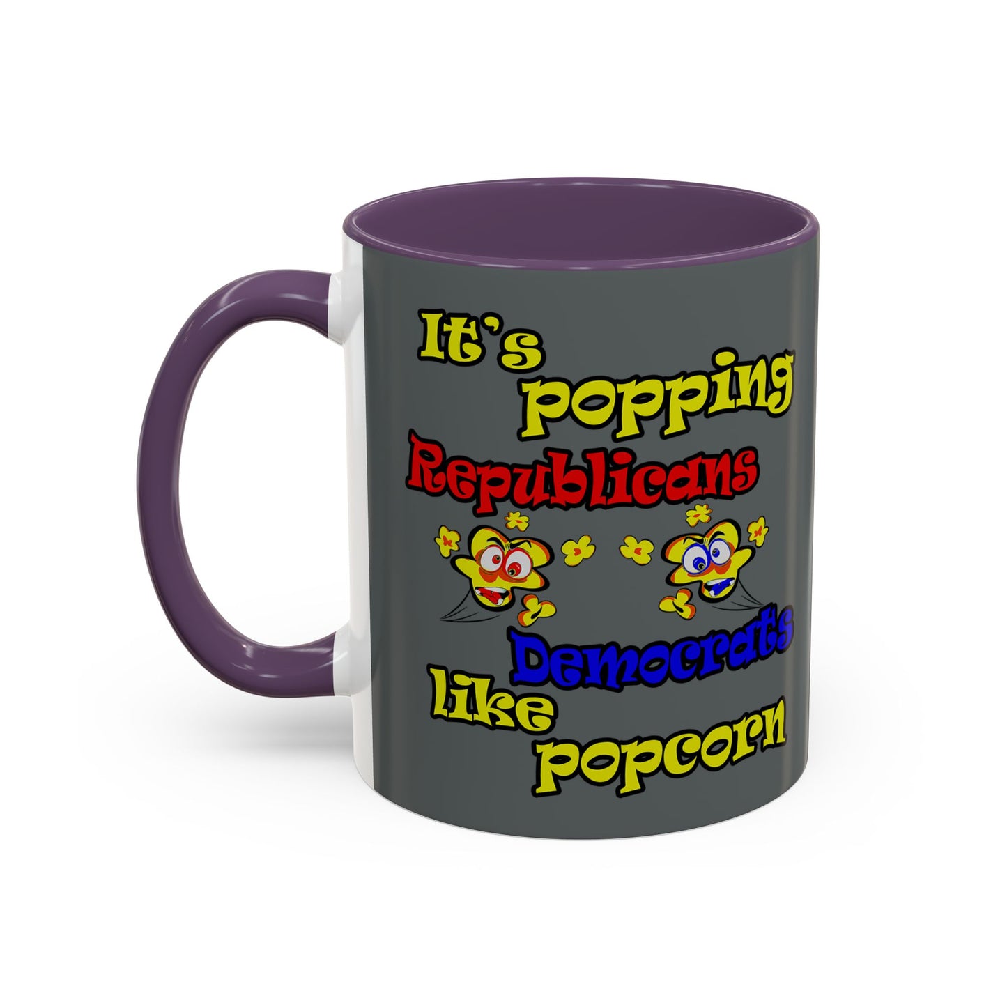 popping like popcorn - Accent Mug (dark grey)