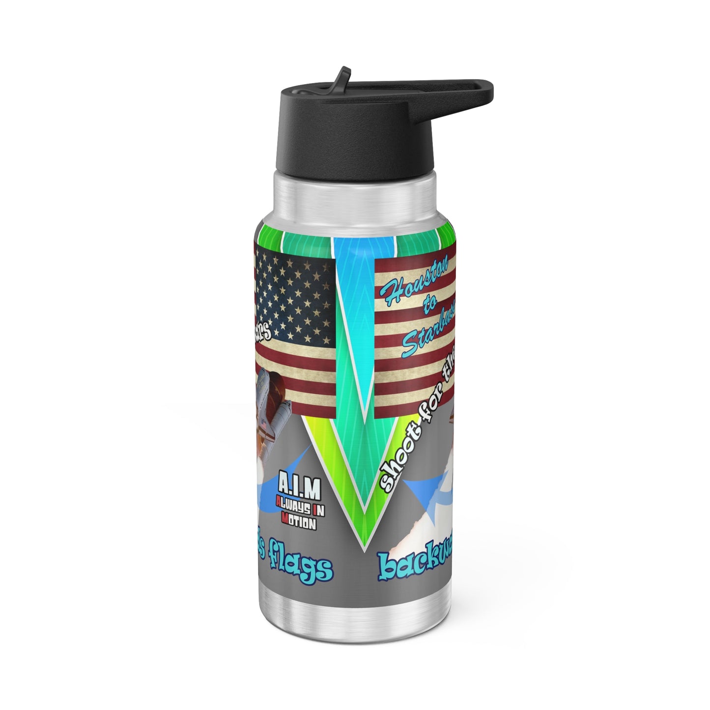 shoot for the stars - Gator Tumbler, 32oz (rainbow split)