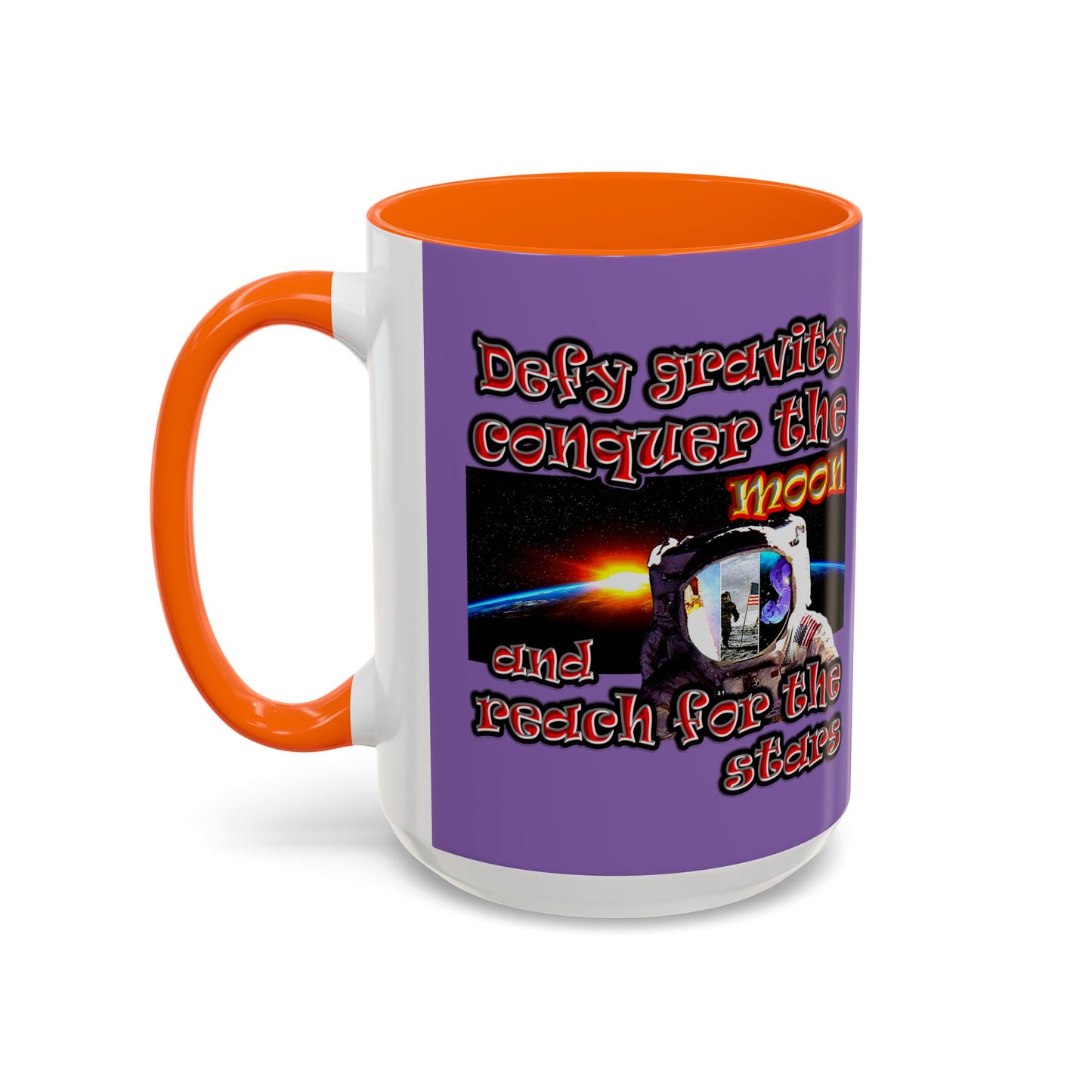 defy conquer reach - Accent Mug (light purple)