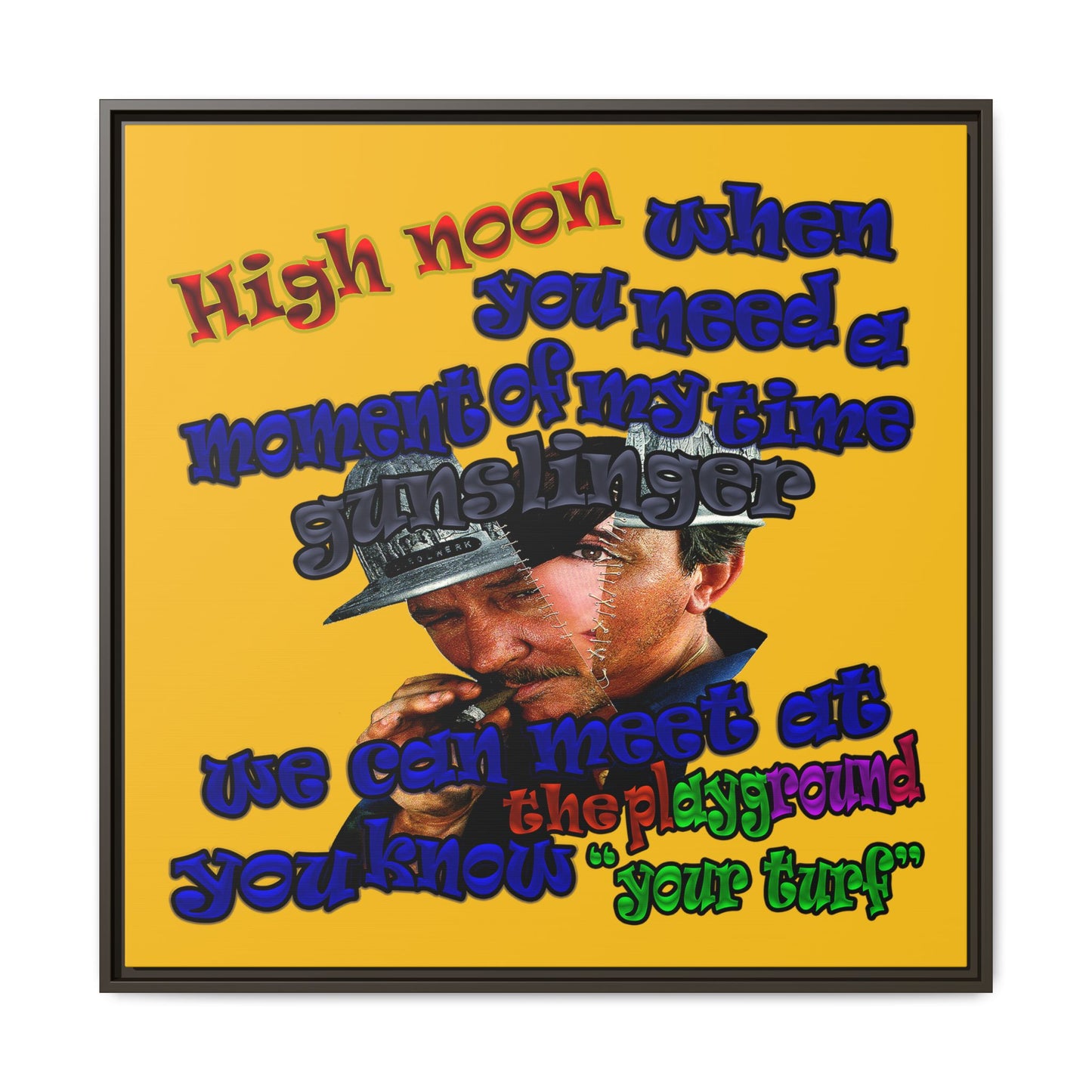 high noon - framed canvas art (yellow)