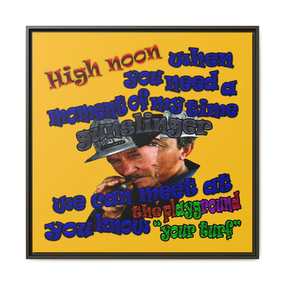 high noon - framed canvas art (yellow)