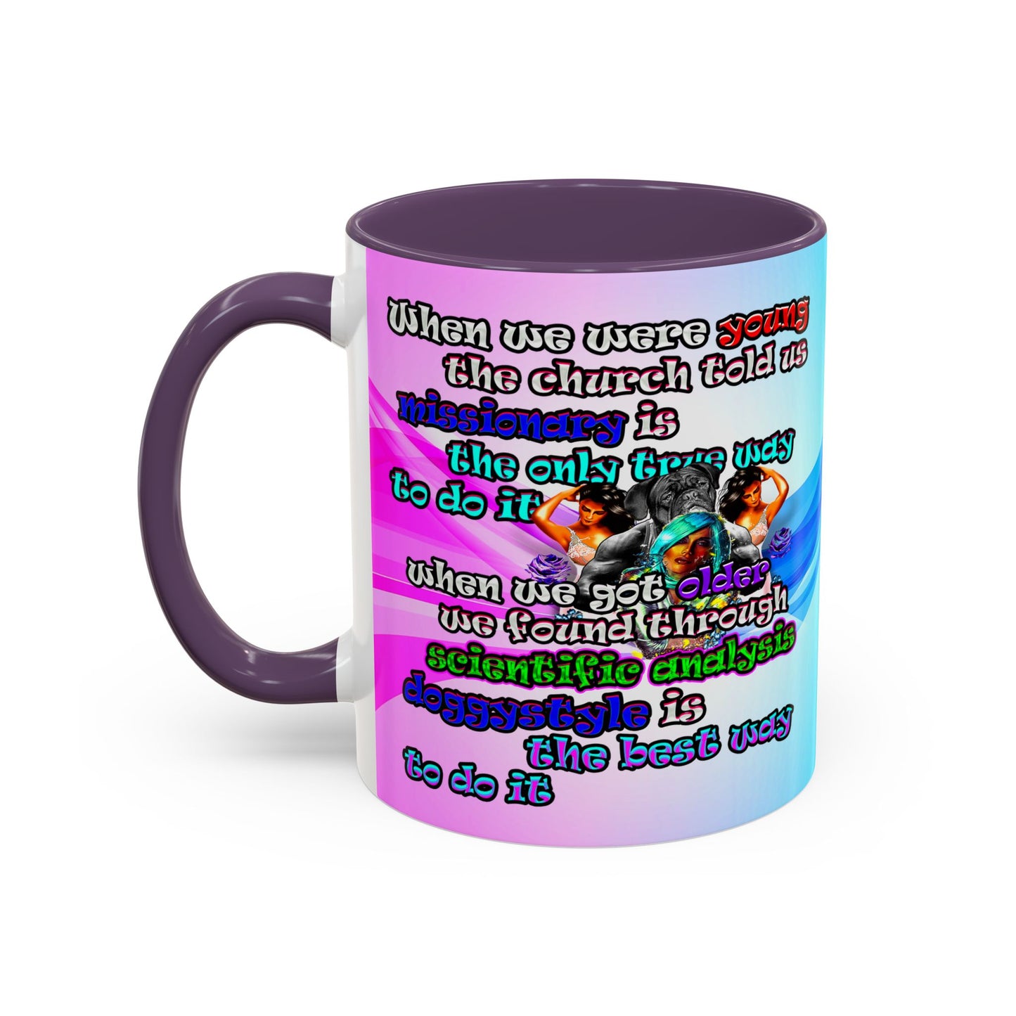 doggystyle - Accent Mug (light blue-pink wave)