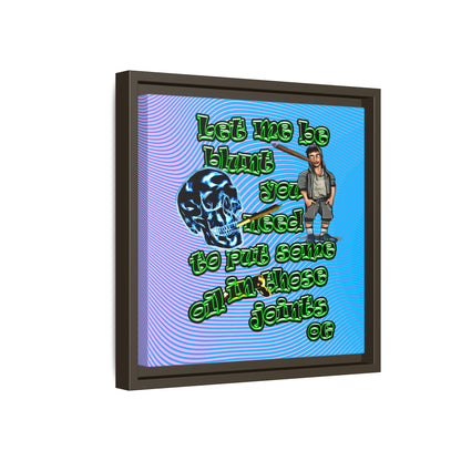 og - framed canvas art (light blue-purple wave)