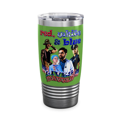 rw&b lives matter - Ringneck Tumbler, 20oz (green)