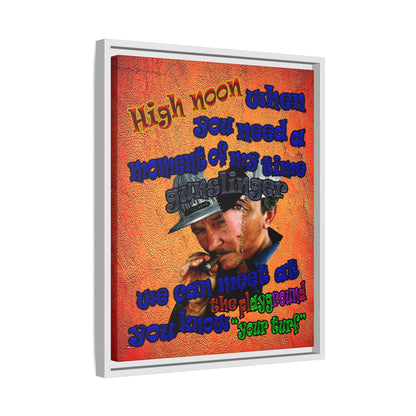 high noon - framed canvas art (burnt orange)