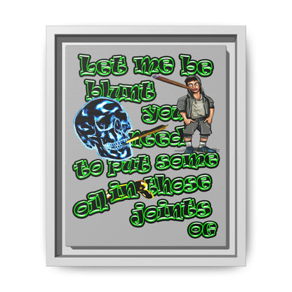 og - framed canvas art (light grey)