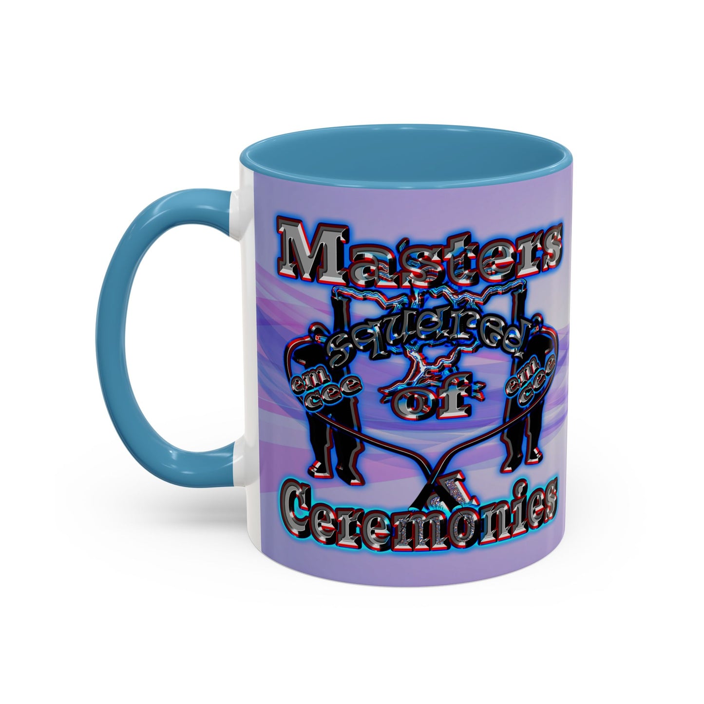 em cee squared - Accent Mug (light blue-pink wave)