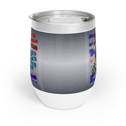 drop the beat - Chill Wine Tumbler  (brushed nickel)