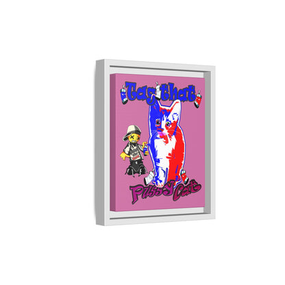 tag that - framed canvas art (light pink)