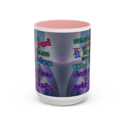 declaration of the independents - Accent Mug (grey-pink wave)