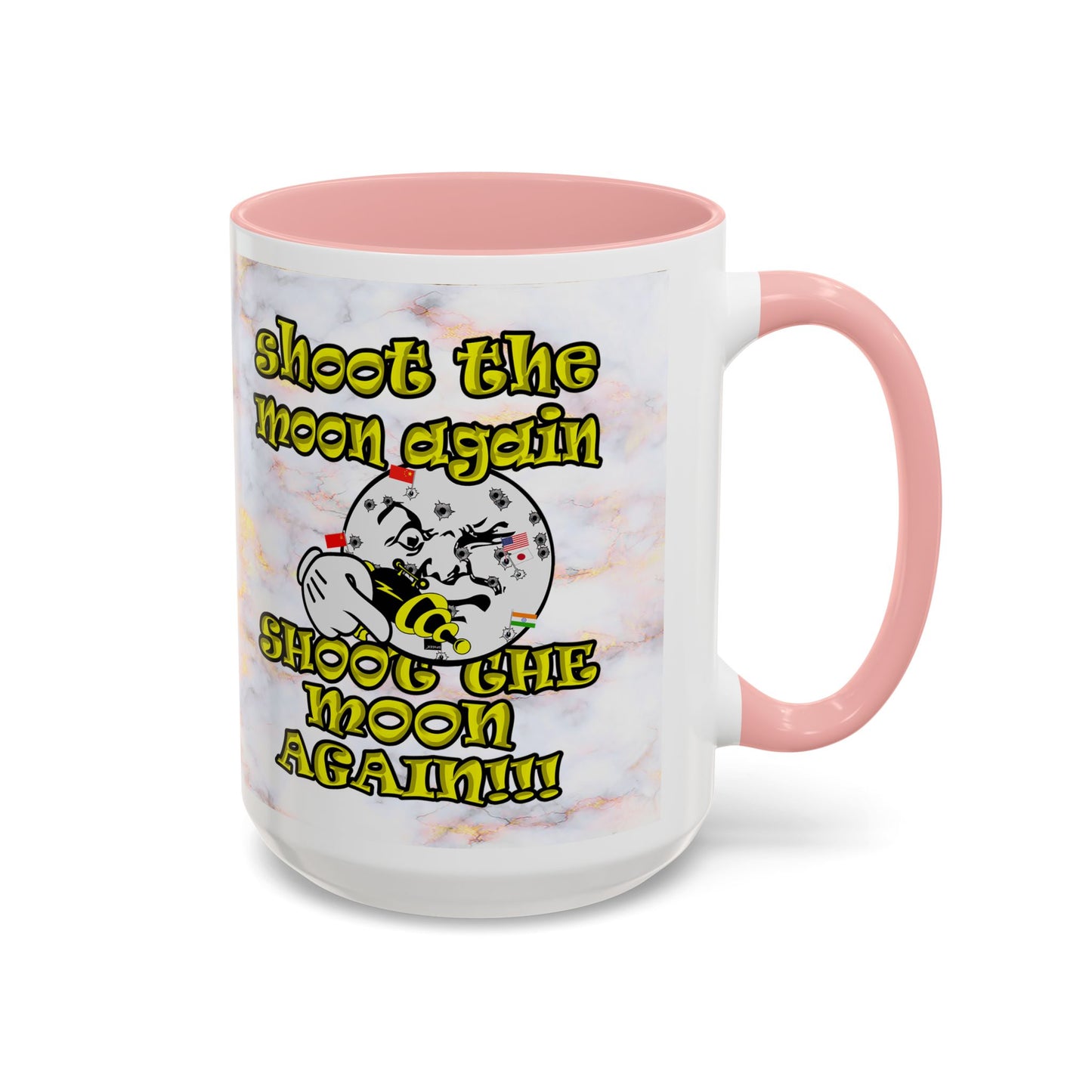 shoot the moon again - Accent Mug (white marble)