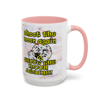 shoot the moon again - Accent Mug (white marble)