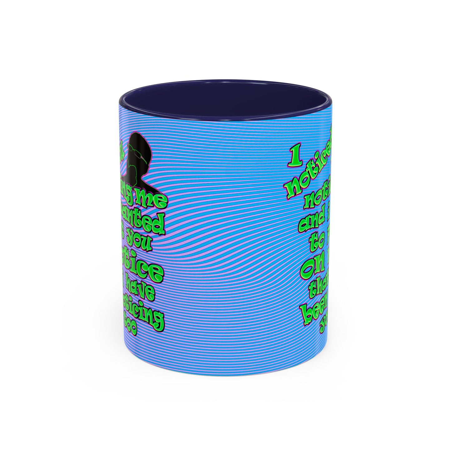 noticed you noticing - Accent Mug (light blue-purple wave)
