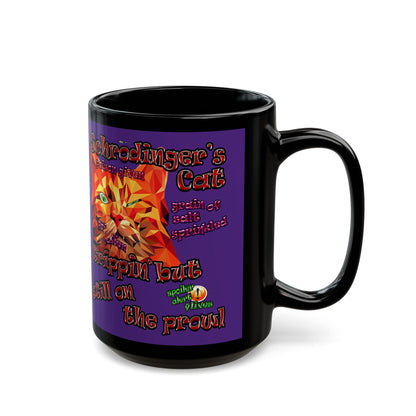schrodinger's cat - Black Mug (purple)