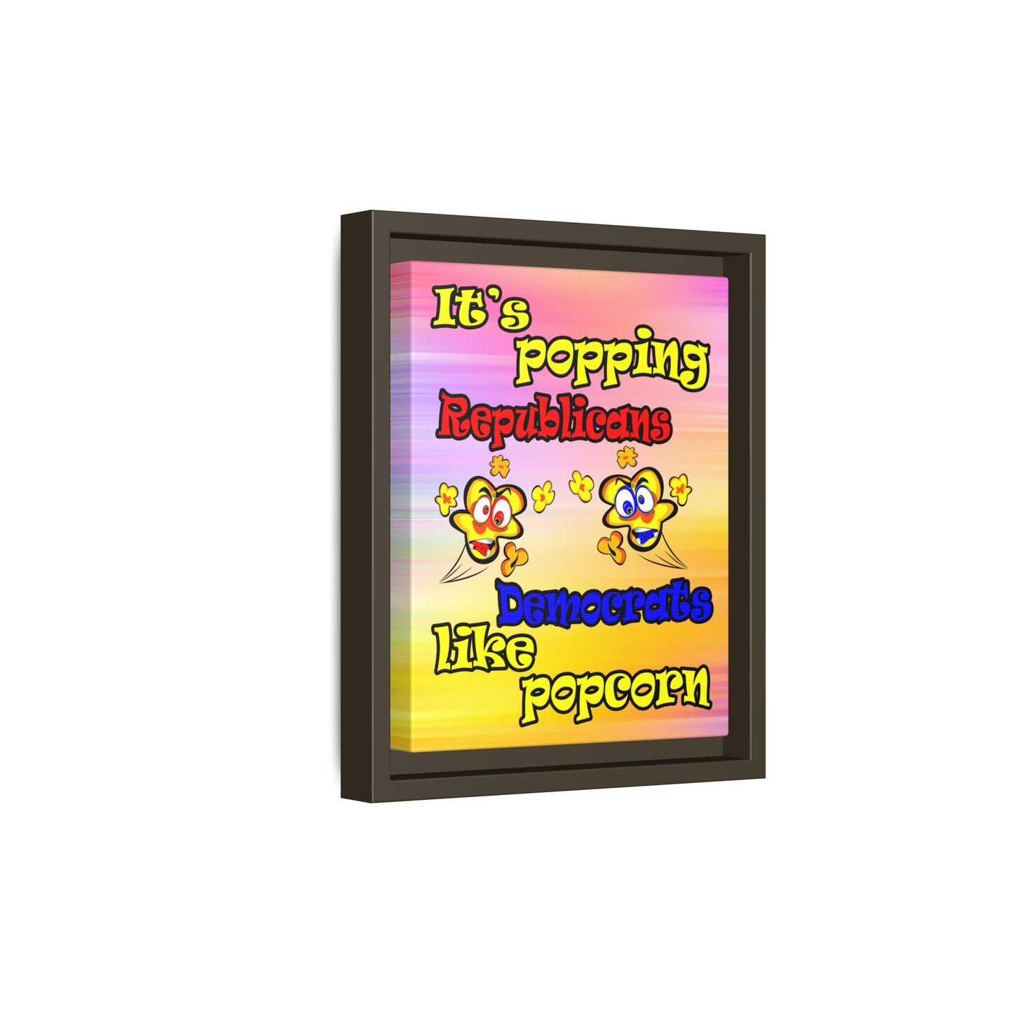 popping like popcorn - framed canvas art (color blur)