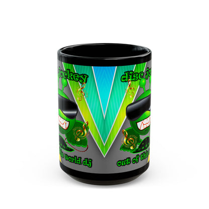 disc jockey - Black Mug (rainbow split)