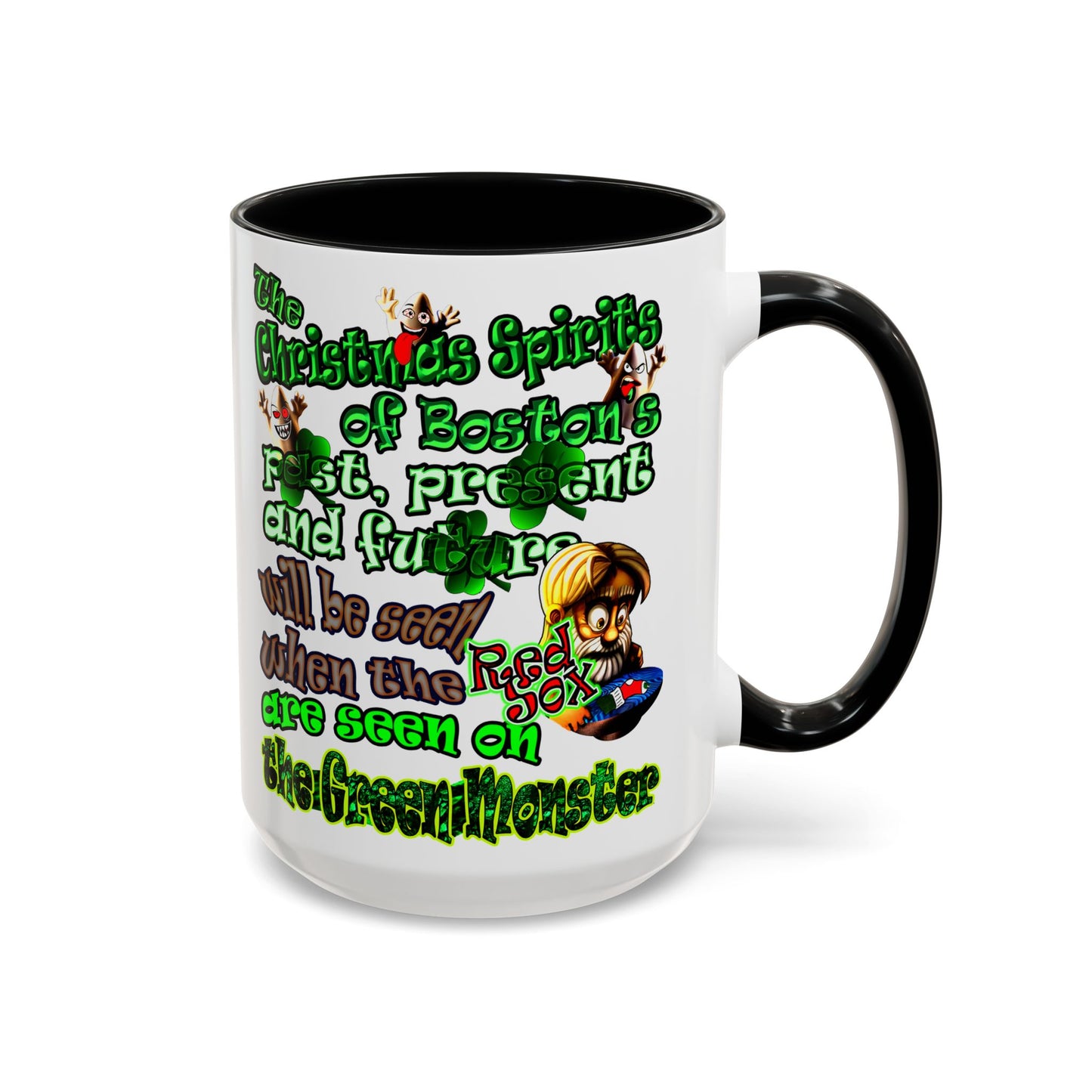 christmas spirits of boston - Accent Mug (white)