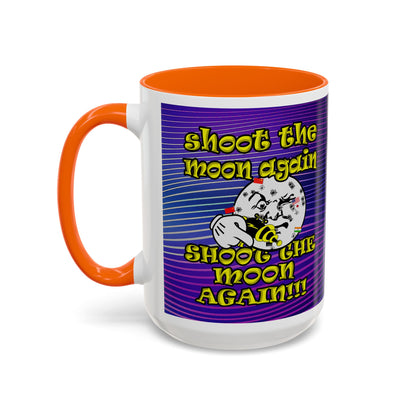 shoot the moon again - Accent Mug (purple wave)