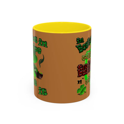 celtics logo - Accent Mug (light brown)