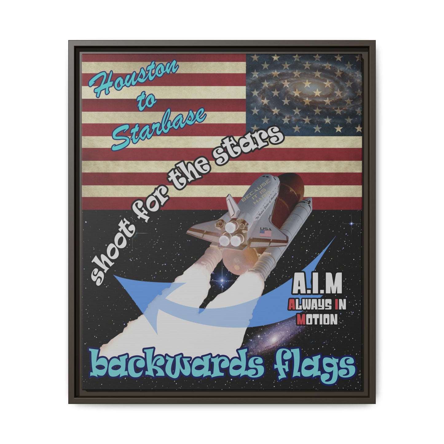shoot for the stars - framed canvas art