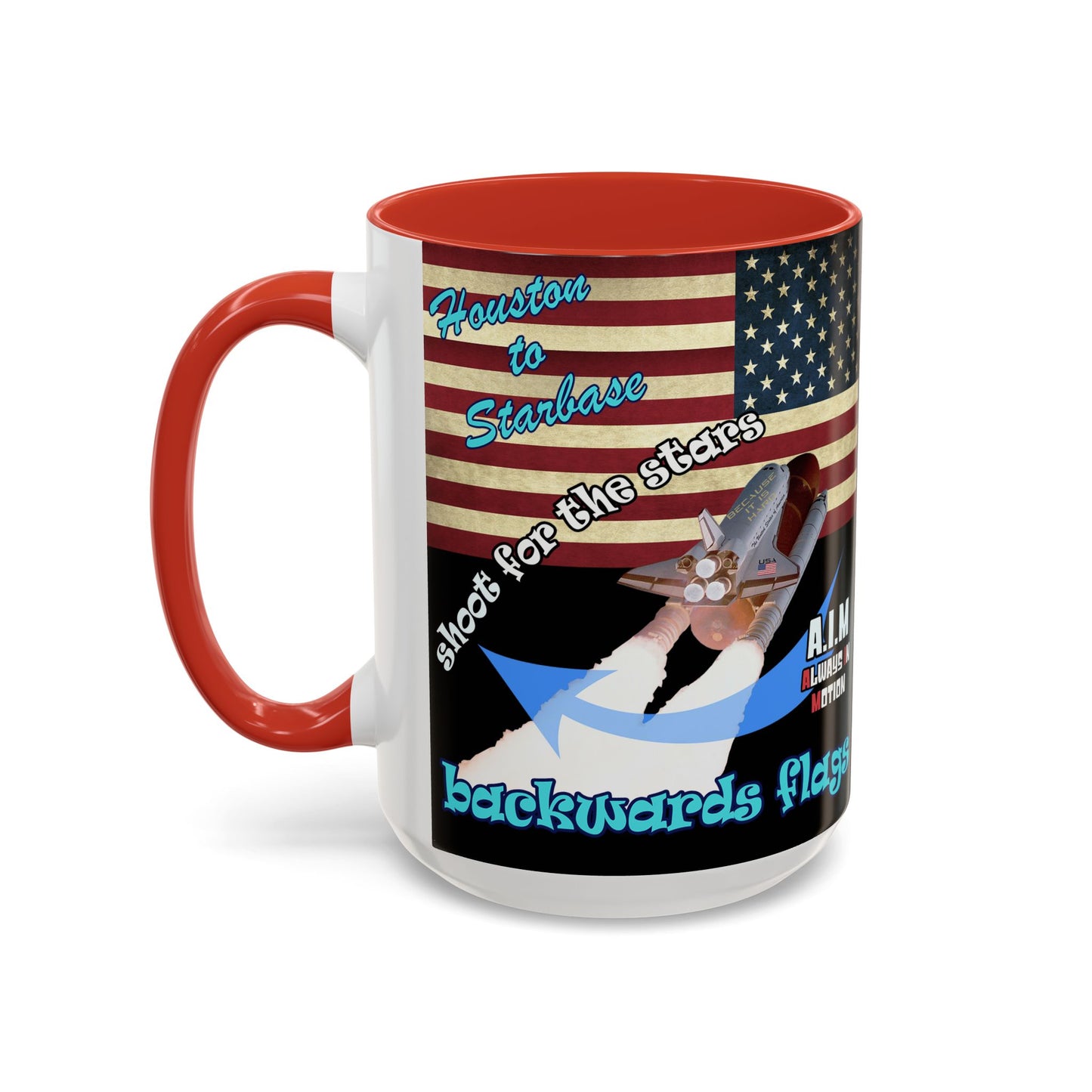 shoot for the stars - Accent Mug (black)