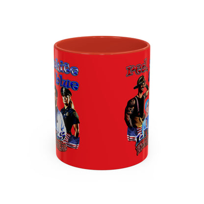 rw&b lives matter - Accent Mug (red)