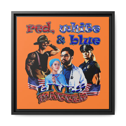 rw&b lives matter - framed canvas art (crusta)