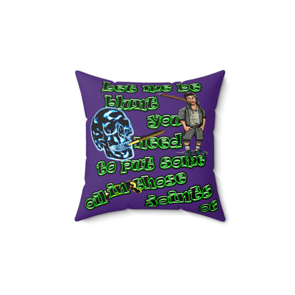og - Faux Suede Square Pillow - (purple)