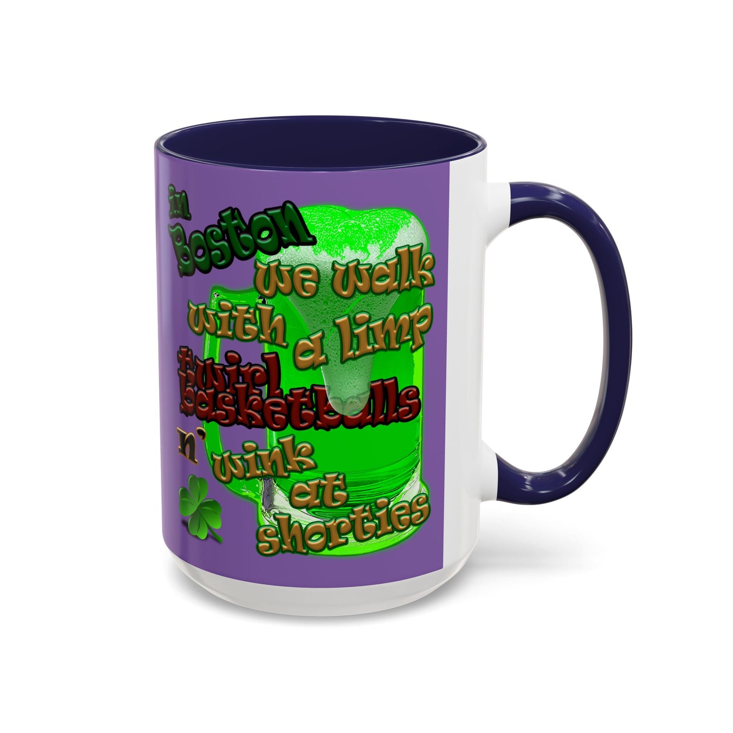 celtics logo - Accent Mug (light purple)