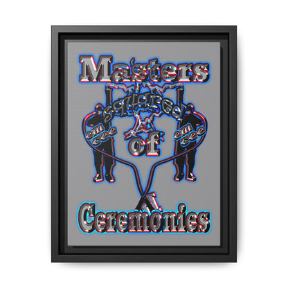em cee squared - framed canvas art (grey)