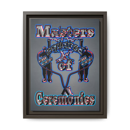 em cee squared - framed canvas art (grey-light grey)