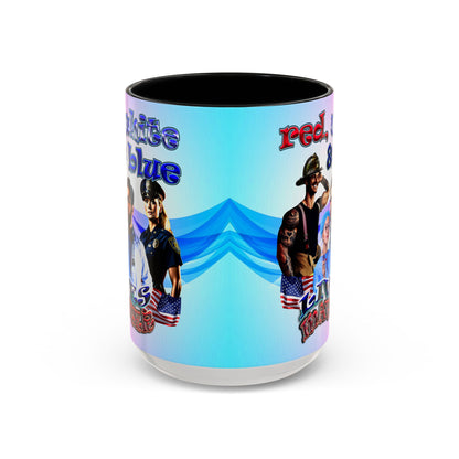 rw&b lives matter - Accent Mug (light blue-pink wave)