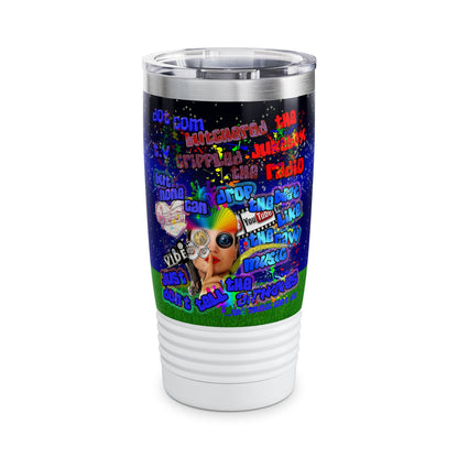 drop the beat - Ringneck Tumbler, 20oz  ('snoops' background)