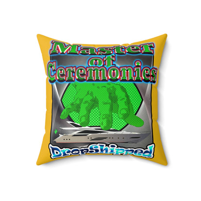 logo - Spun Polyester Square Pillow - (yellow)