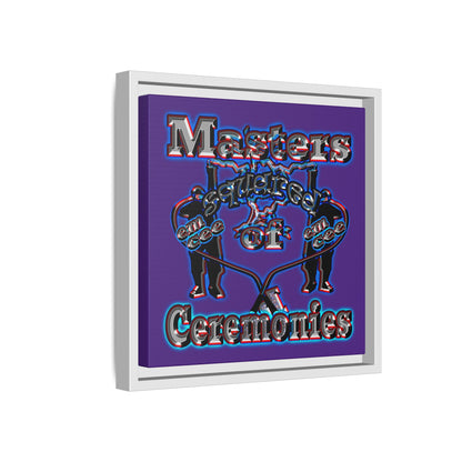 em cee squared - framed canvas art (purple)